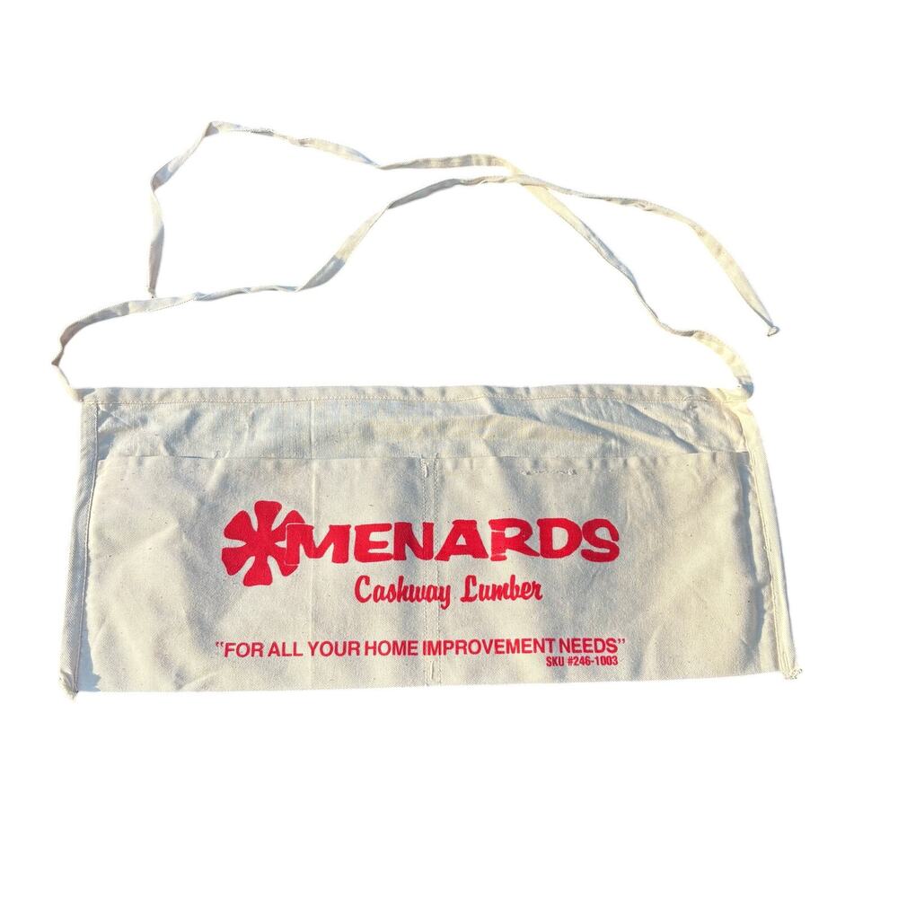 Vintage Menards Cashway Lumber Roofing Nail 2 Pouch Pocket Apron sku 246-1003